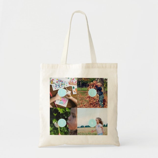 Bolsa Tote Adicione suas próprias fotos imagens personalizáve (Frente)