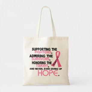 Bolsa Tote Admiração de apoio honrando o cancro da mama 3,2
