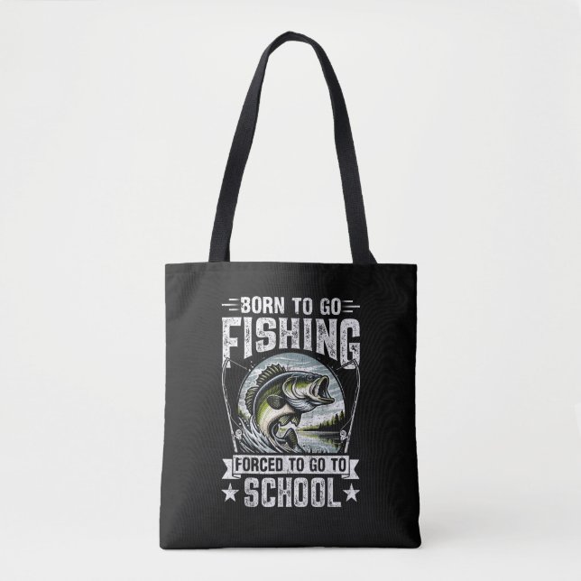 Bolsa Tote Adolescentes Pescando Forçados a Ir à Escola (Frente)