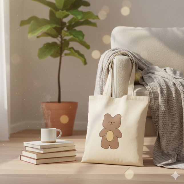 Bolsa Tote  Adorable Teddy Bear Gummy Minimalist Tote Bag (Criador carregado)