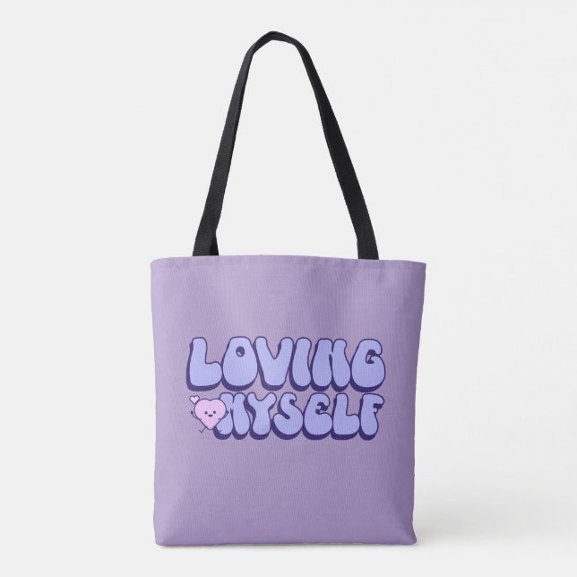 Bolsa Tote Adorando-me ao amor próprio (Verso)
