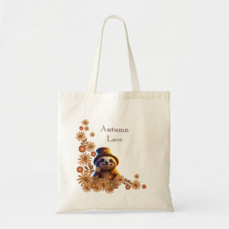 Bolsa Tote Adorável Boho Vintage Autumn Sunny Sloth