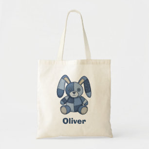 Bolsa Tote Adorável Bunny Patchwork Denim