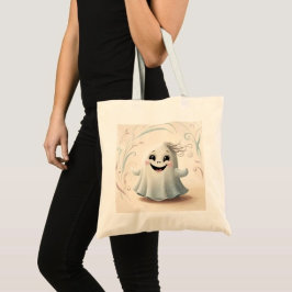 Bolsa Tote Adorável Design de Amigo Fantasmagórico de Hallowe