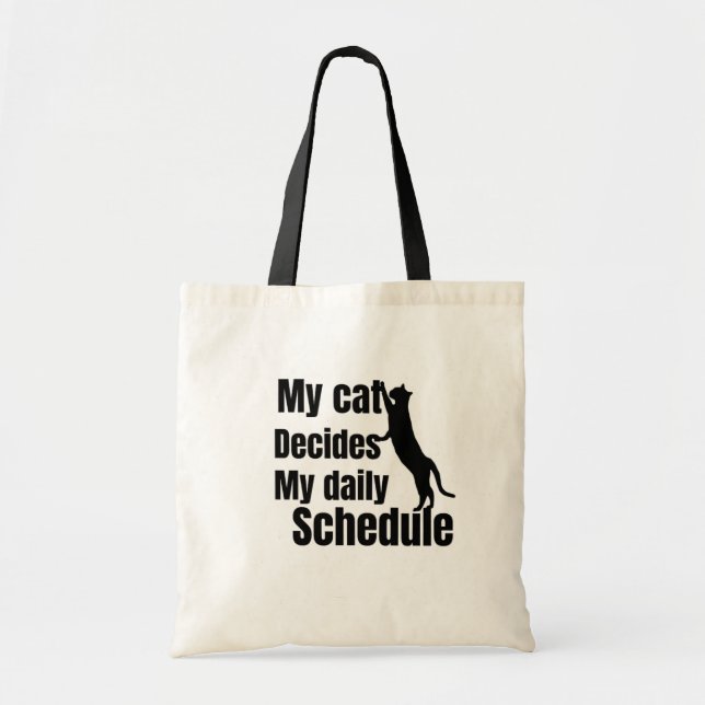 Bolsa Tote Adorável design de gato em pé (Frente)