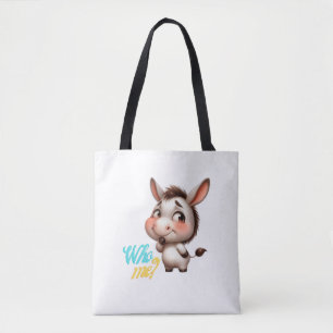Bolsa Tote Adorável Donkey para o Natal de 2024 - Presente pe
