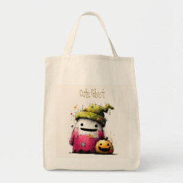 Bolsa Tote Adorável Fantasma de Patchwork em Aquarela no Hall