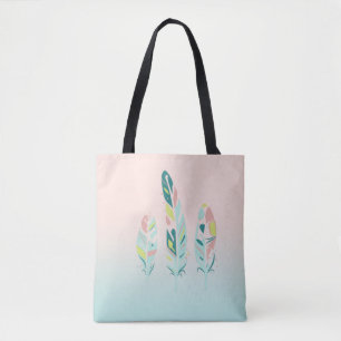 Bolsa Tote Adorável Fofo Moderno Penas Femininas