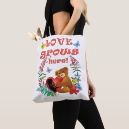 Bolsa Tote Adorável "O Amor Cresce Aqui" Maternidade/Maternid