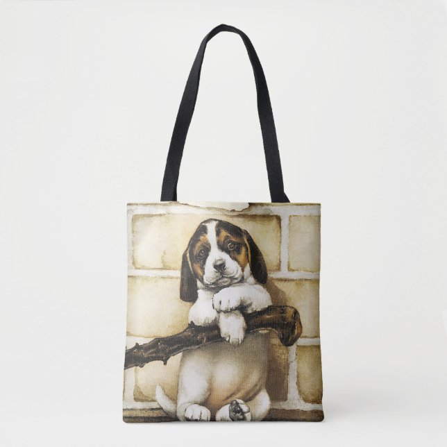Bolsa Tote Adorável Puppy (Frente)