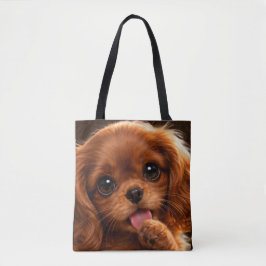 Bolsa Tote Adorável Ruby Cavalier Spaniel