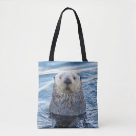 Bolsa Tote Adorável Sea Otter Peeks