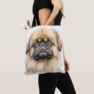 BOLSA TOTE ADORÁVEL TAN PEKINGESE PUPPY DOG