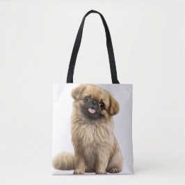 BOLSA TOTE ADORÁVEL TAN PEKINGESE PUPPY DOG