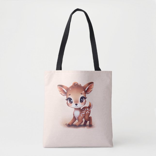 Bolsa Tote Adorável Veado De Bebê (Frente)