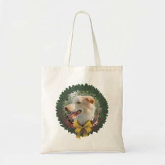 Bolsa Tote Adorno con corona navideña para mascota