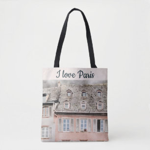 Bolsa Tote Adoro a cena do terraço de Paris