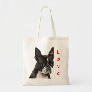 Bolsa Tote Adoro Boston Terrier Puppy Dog Canvas Beach Toshba