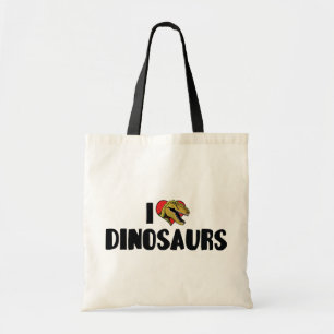 Bolsa Tote Adoro Dinossauros do Coração - Fóssil do Dinossaur