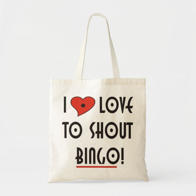 Bolsa Tote Adoro gritar Bingo (Frente)