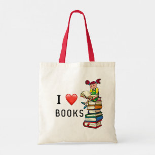 Bolsa Tote Adoro Livros // Citação Divertida