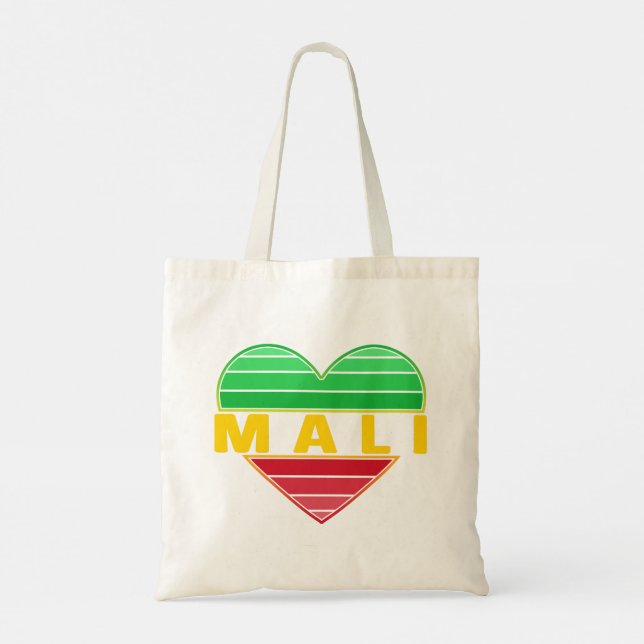 Bolsa Tote Adoro Mali, Coração maliana (Verso)