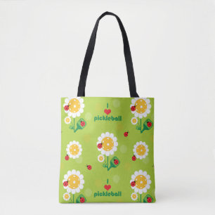 Bolsa Tote Adoro piclebol com joaninhas