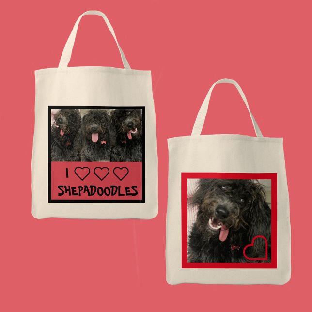 Bolsa Tote Adoro Shepadoodles (Criador carregado)