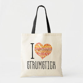 Bolsa Tote Adoro Strumstick Orange Mandala Heart