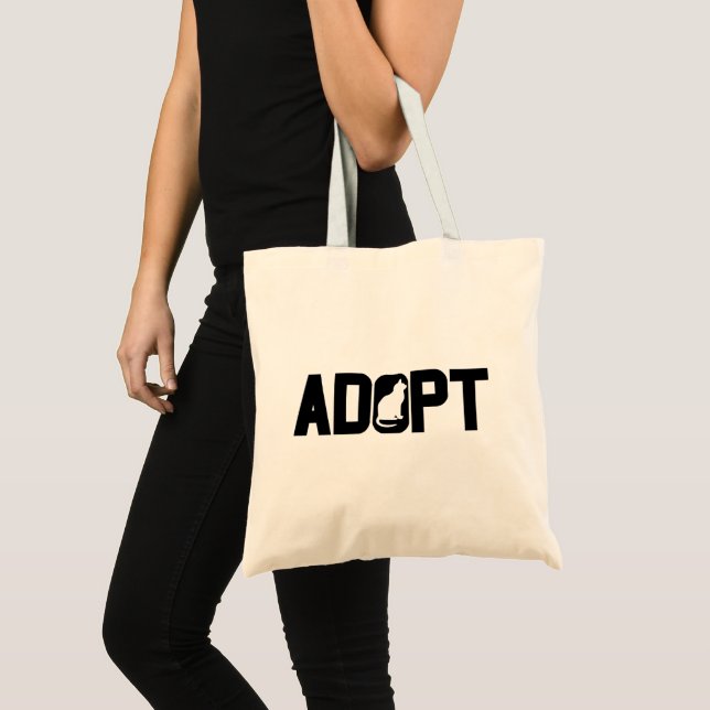 Bolsa Tote Adotar animais de estimação (Frente (produto))
