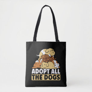 Bolsa Tote Adotar Todos Os Cães Salvamento Dos Direitos Dos A