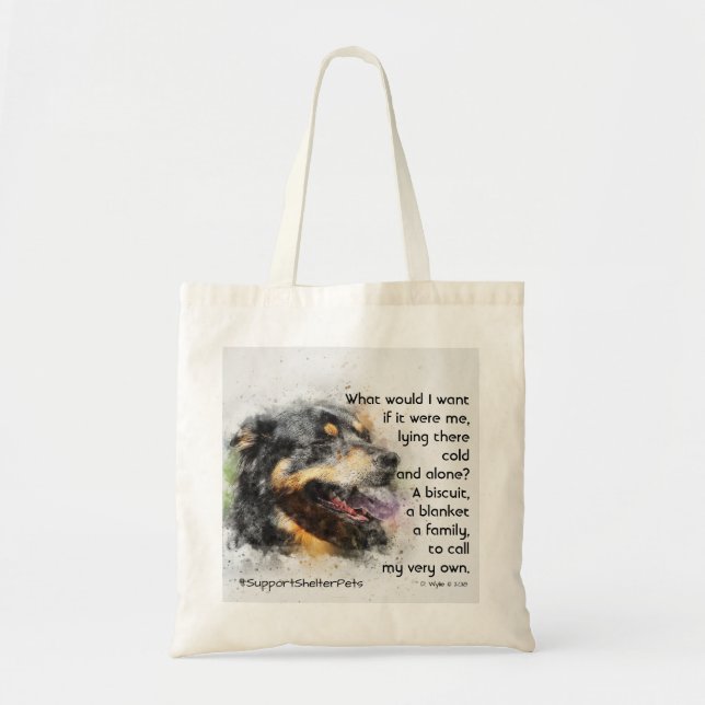 Bolsa Tote Adotar Um Abrigo - Cão De Montanha Bernês (Frente)