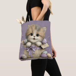 BOLSA TOTE ADOTÁVEIS GATINHOS TEMÁTICOS DE PÁSCOA ESQUISITOS