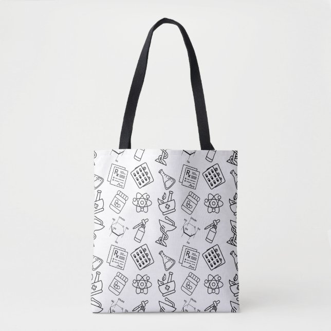 Bolsa Tote Aesthetic PharmD & Ciência de Laboratór (Frente)