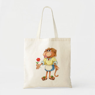 Bolsa Tote Äffchen mit Blumen