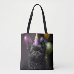 Bolsa Tote Affenpinscher Cachorro Balões de Nascimento