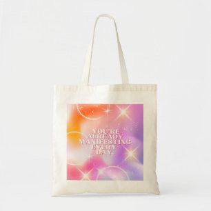 Bolsa Tote Afirmação Diária, Lei da Atração, Motivacional