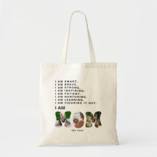 Bolsa Tote Afirmação Personalizada Presente de foto para Nova