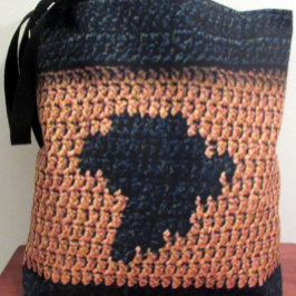 Bolsa Tote África Mapeia Impressão de Crochet de Textura Únic