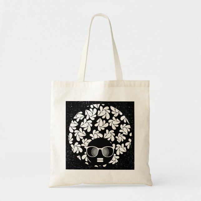 Bolsa Tote Afro Diva Preto e Branco (Frente)