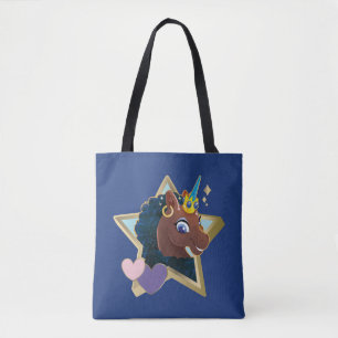 Bolsa Tote Afro Unicorn Magical Star
