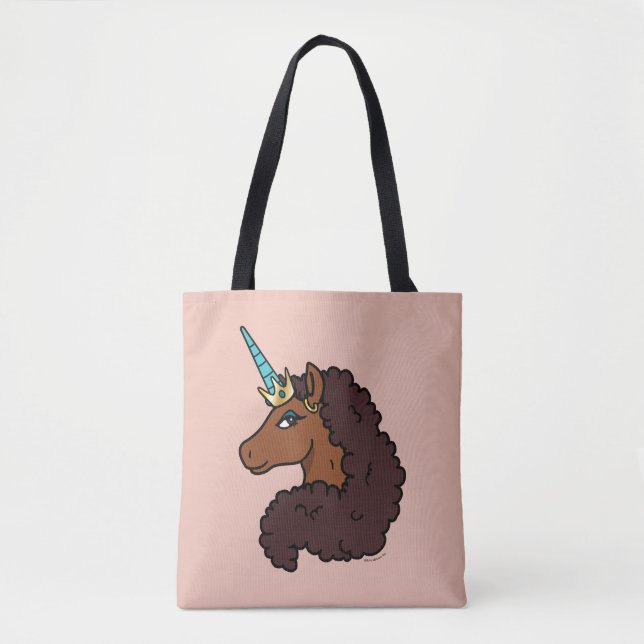 Bolsa Tote Afro Unicorn | Único (Frente)