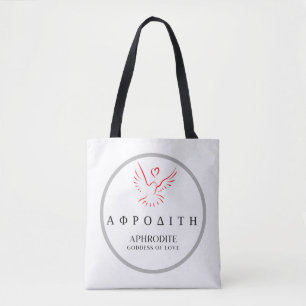 Bolsa Tote Afrodite Deusa Grega do Design da Dove do Amor