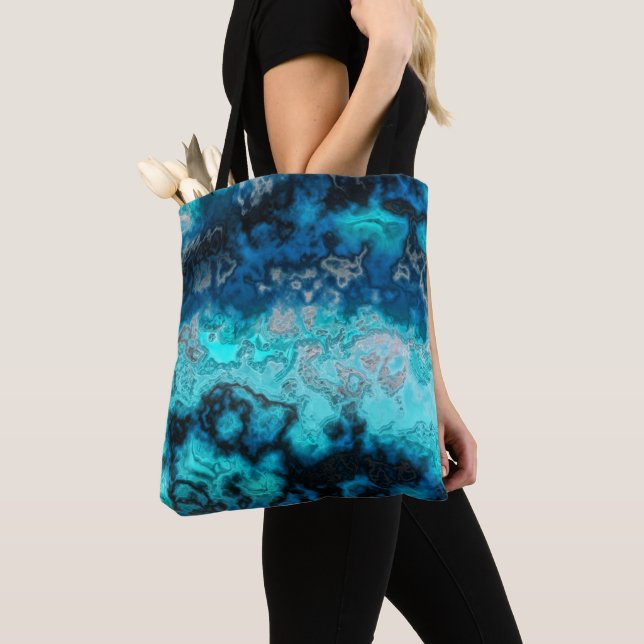 Bolsa Tote Agate Azul (Close Up)