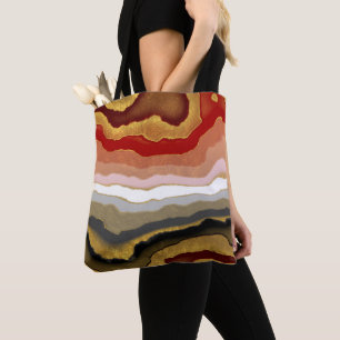 Bolsa Tote Agato de abstrato Gilded