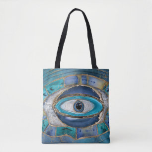 Bolsa Tote Agato de Mau ocular e ouro