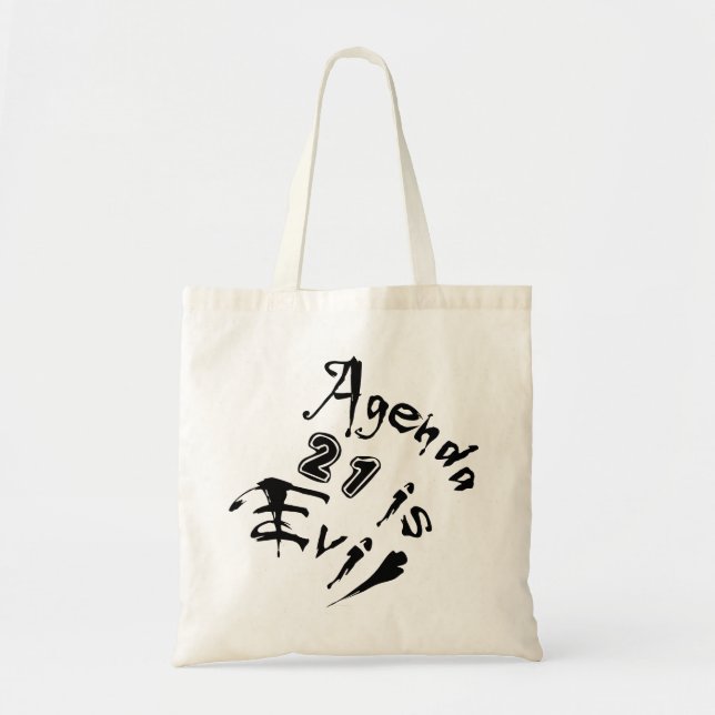 Bolsa Tote Agenda 21 é má (Frente)