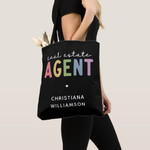 Bolsa Tote Agente de Imóveis de Nome Personalizado   Presente