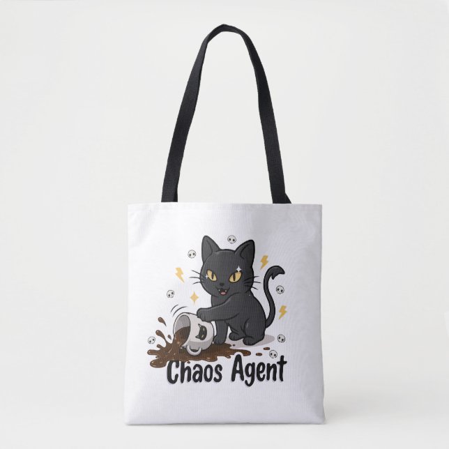 Bolsa Tote Agente do Caos Gato Preto (Frente)