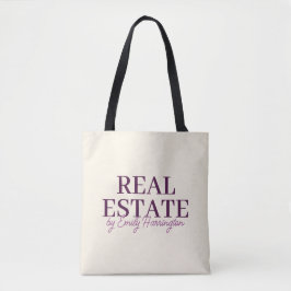 Bolsa Tote Agente Imobiliário Ameixa Moderna